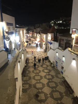 View of old town from tunnel