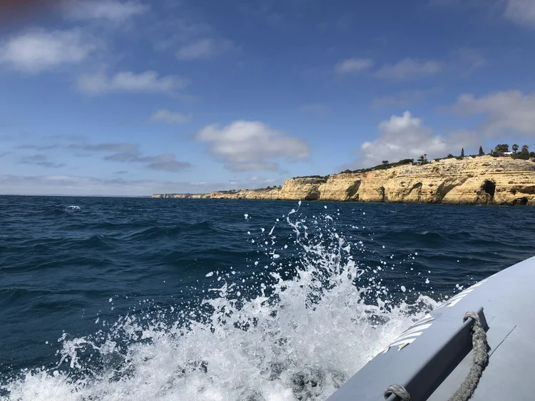 Rubber-sided boat needed for cave access