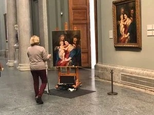An artist on site